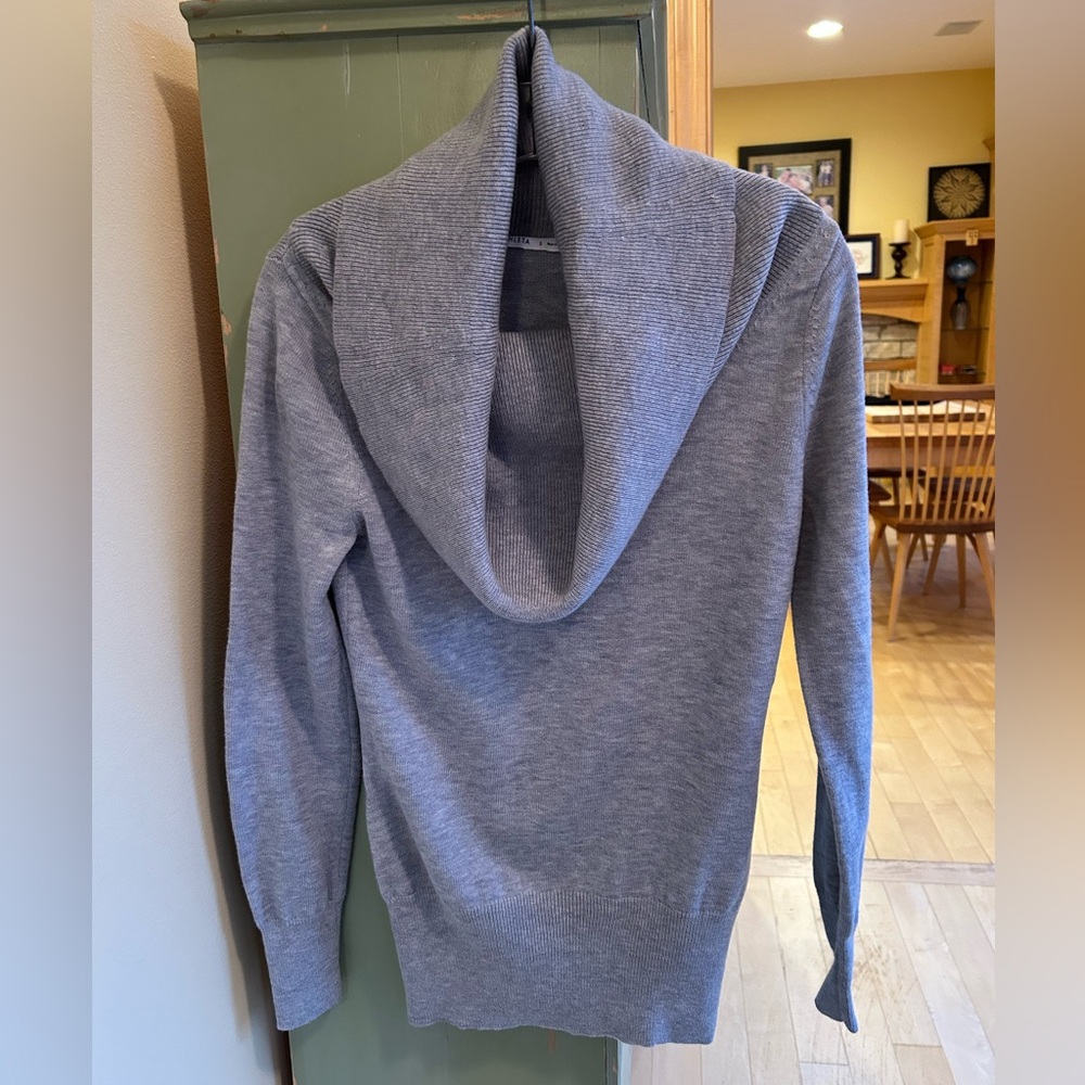 Athleta Women’s Shasta Cowl Neck Wool Blend Knit Sweater Gray Size Small